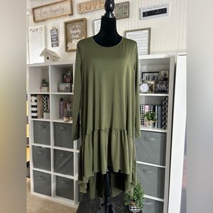 Hi Low Ruffle Tunic Top